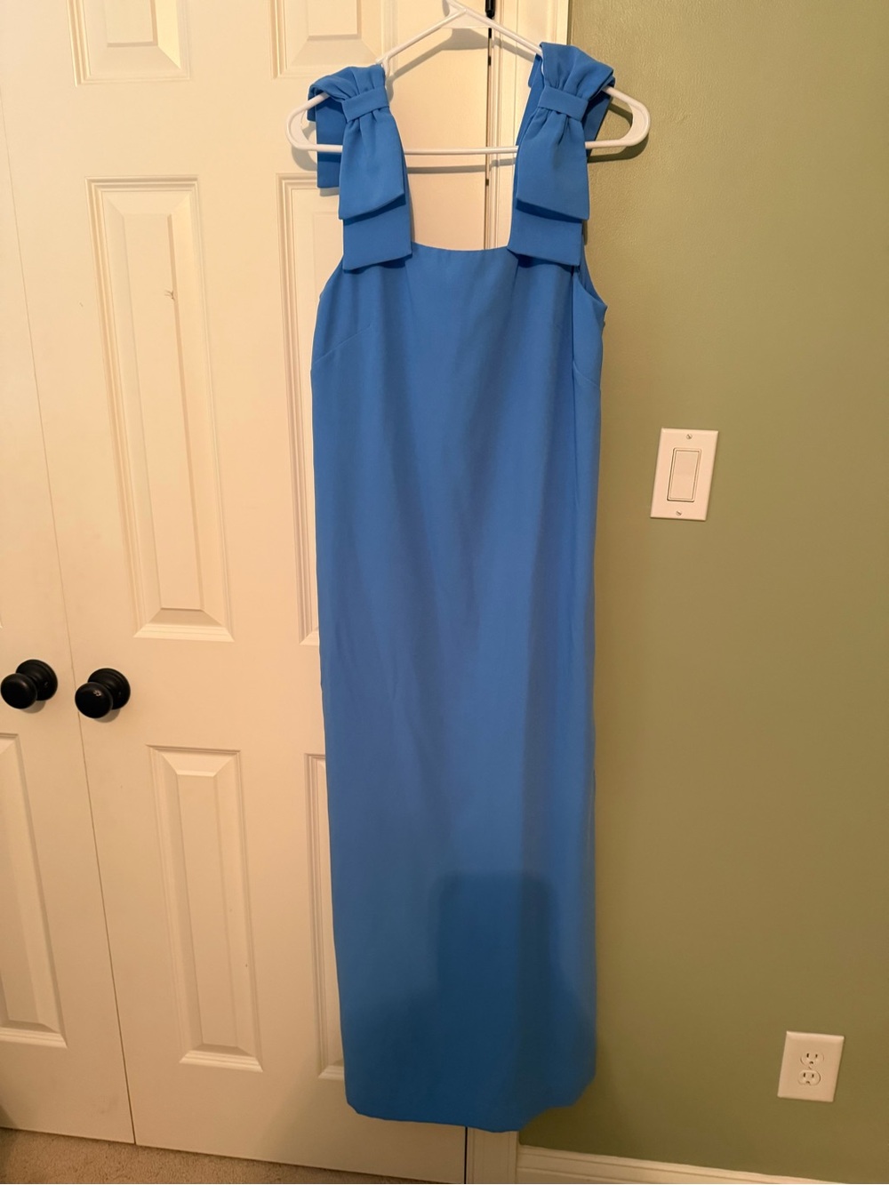 Lilly Pulitzer Blue Bow-Shoulder Sleeveless Column Dress